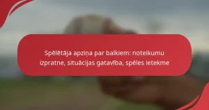 Spēlētāja apziņa par balkiem: noteikumu izpratne, situācijas gatavība, spēles ietekme