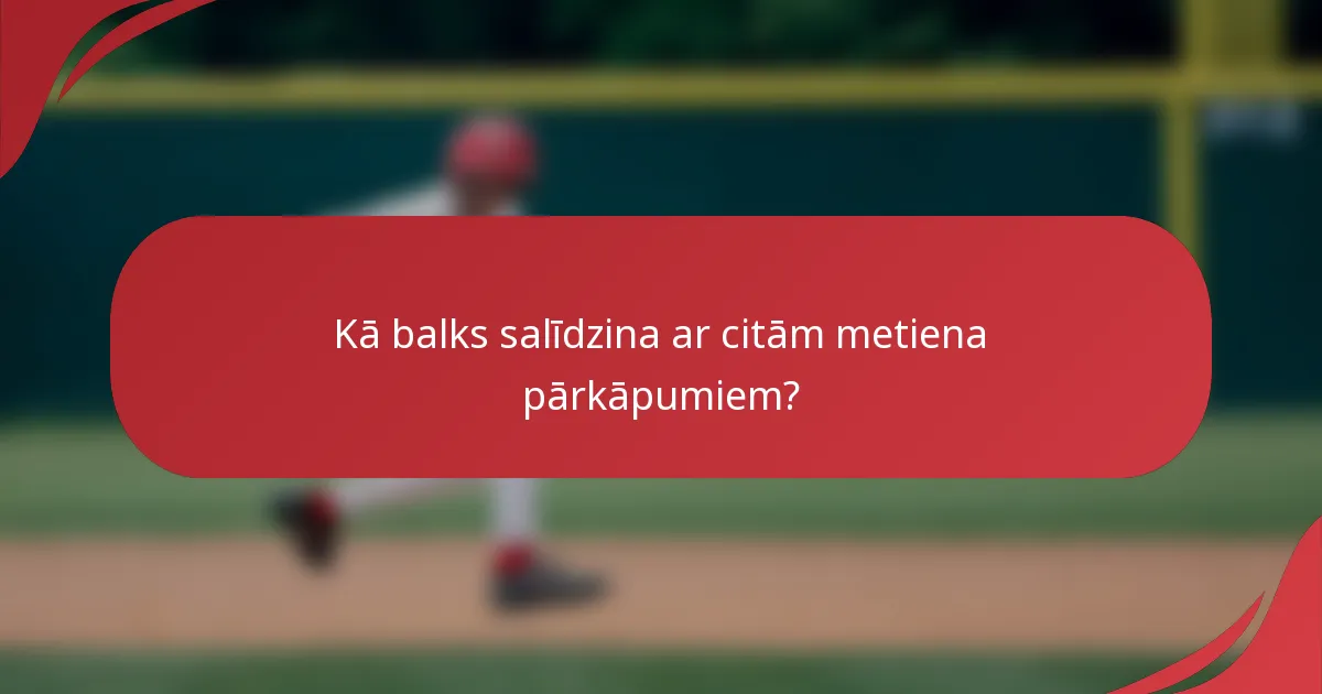 Kā balks salīdzina ar citām metiena pārkāpumiem?