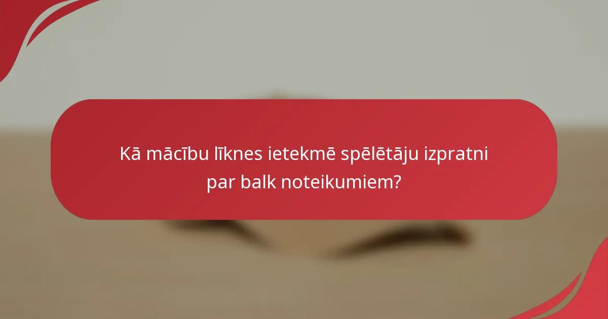 Kā mācību līknes ietekmē spēlētāju izpratni par balk noteikumiem?