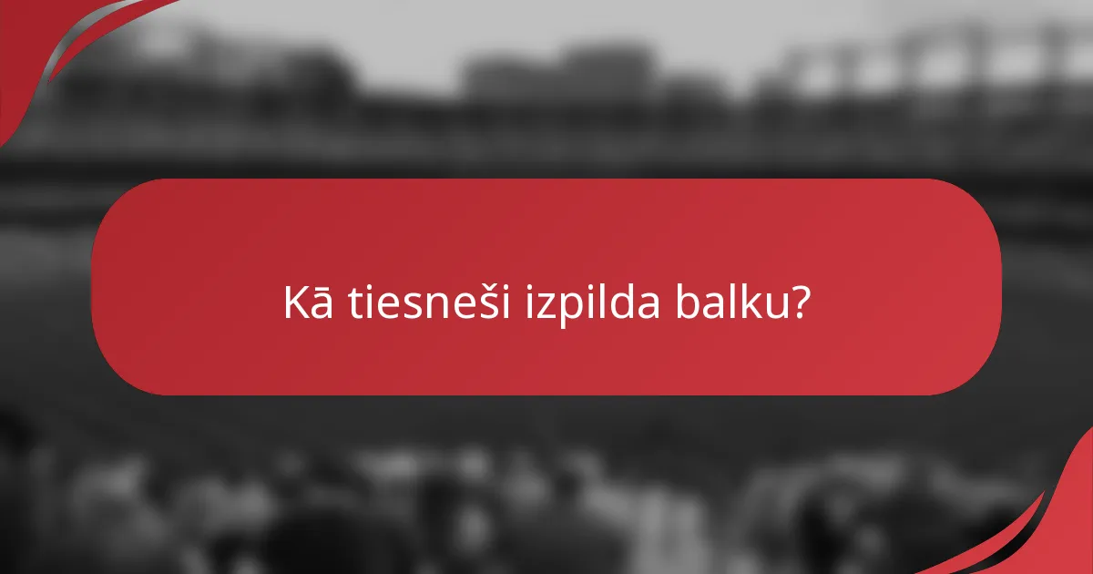 Kā tiesneši izpilda balku?