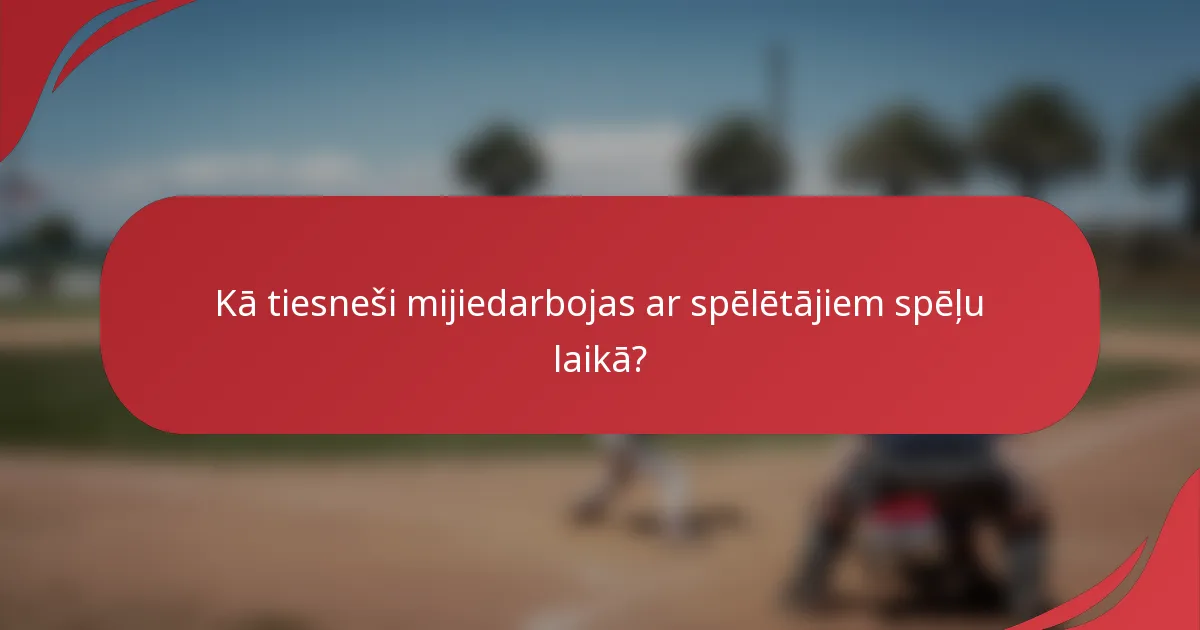 Kā tiesneši mijiedarbojas ar spēlētājiem spēļu laikā?