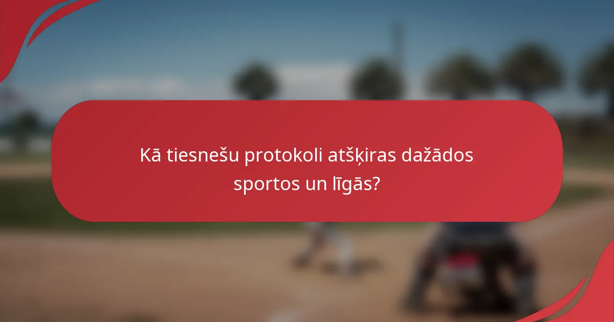 Kā tiesnešu protokoli atšķiras dažādos sportos un līgās?